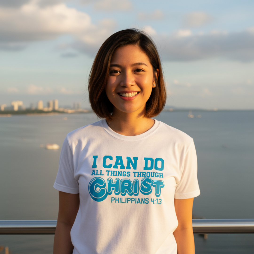 I CAN DO ALL THINGS THROUGH CHRIST Christian Shirt | Philippians 4:13 | Premium Cotton Faith Shirt
